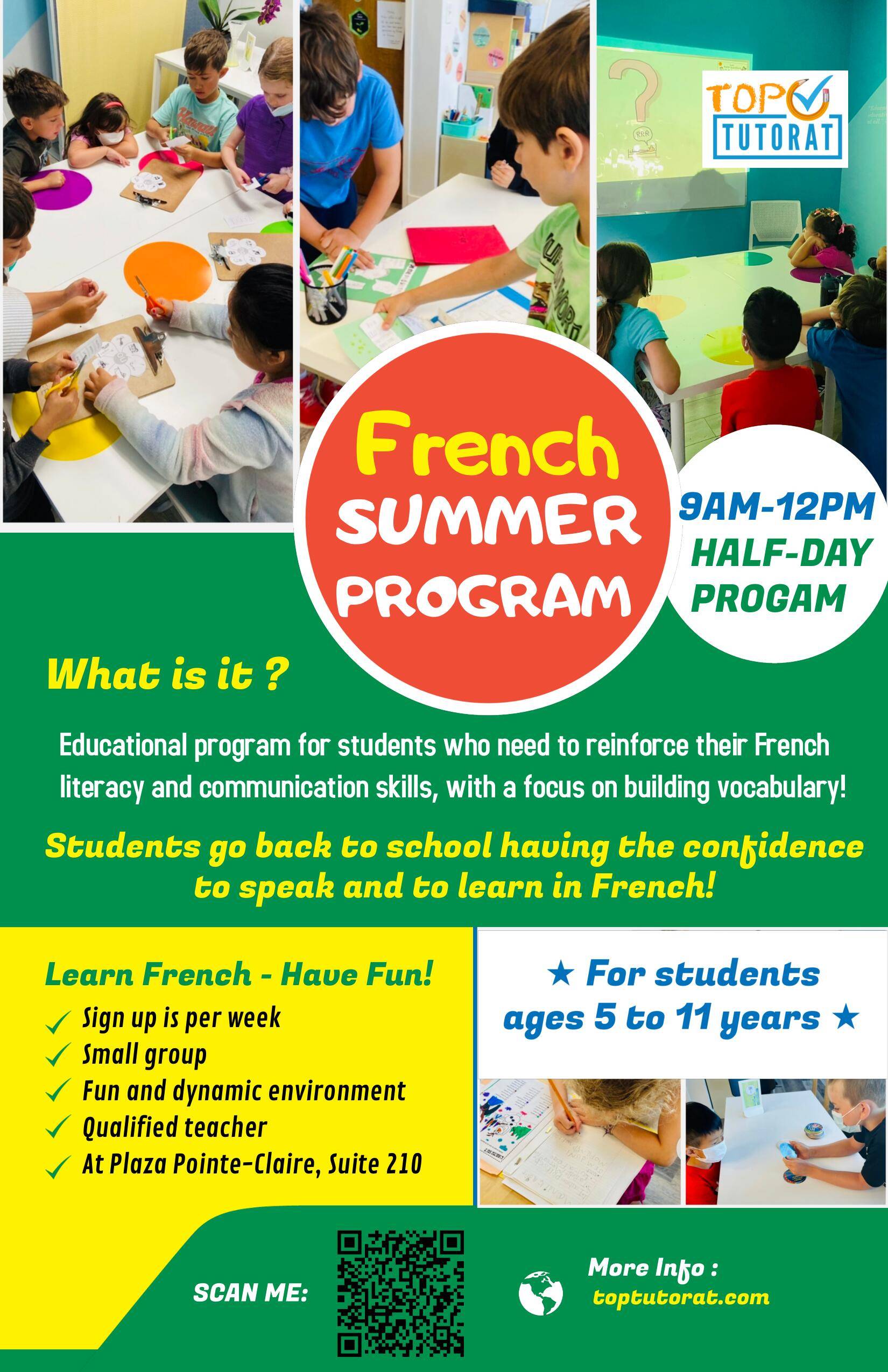 French Summer Program Plaza PointeClaire